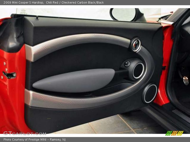 Chili Red / Checkered Carbon Black/Black 2009 Mini Cooper S Hardtop