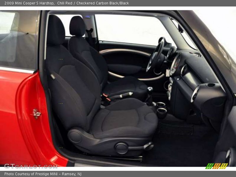 Chili Red / Checkered Carbon Black/Black 2009 Mini Cooper S Hardtop