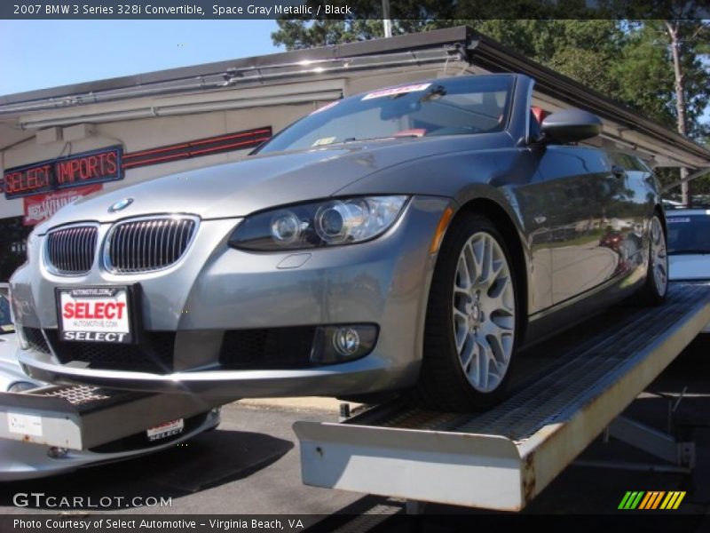 Space Gray Metallic / Black 2007 BMW 3 Series 328i Convertible