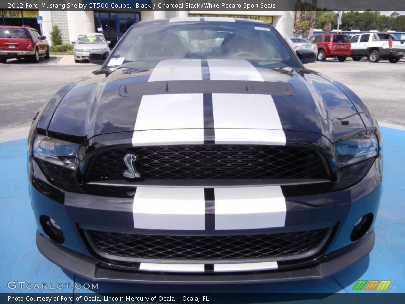Black / Charcoal Black/White Recaro Sport Seats 2012 Ford Mustang Shelby GT500 Coupe