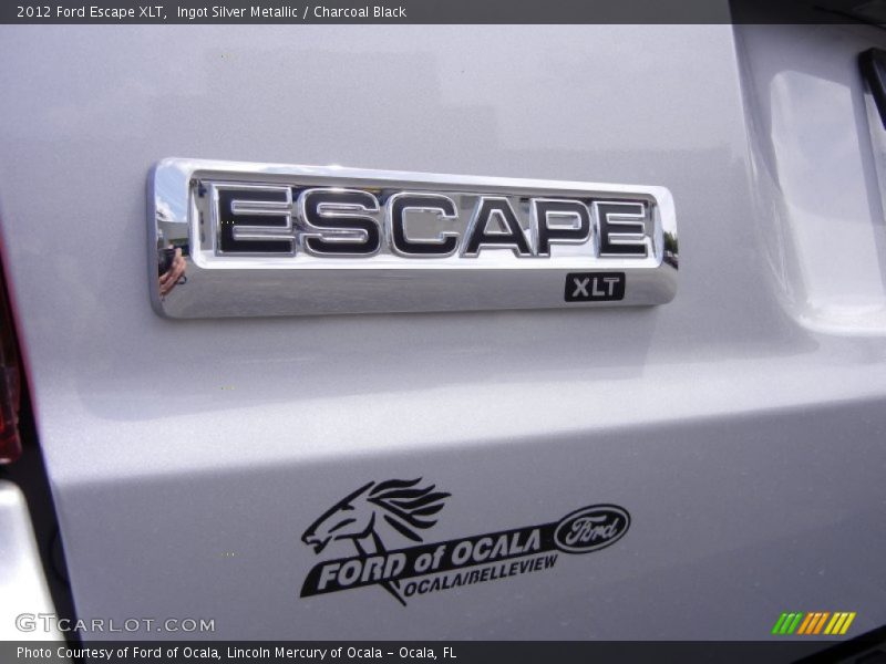 Ingot Silver Metallic / Charcoal Black 2012 Ford Escape XLT