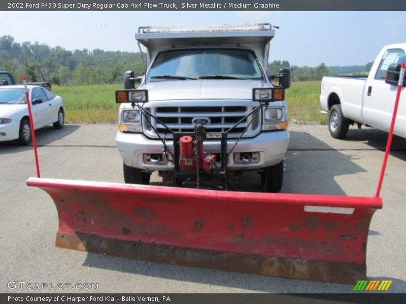 Silver Metallic / Medium Graphite 2002 Ford F450 Super Duty Regular Cab 4x4 Plow Truck