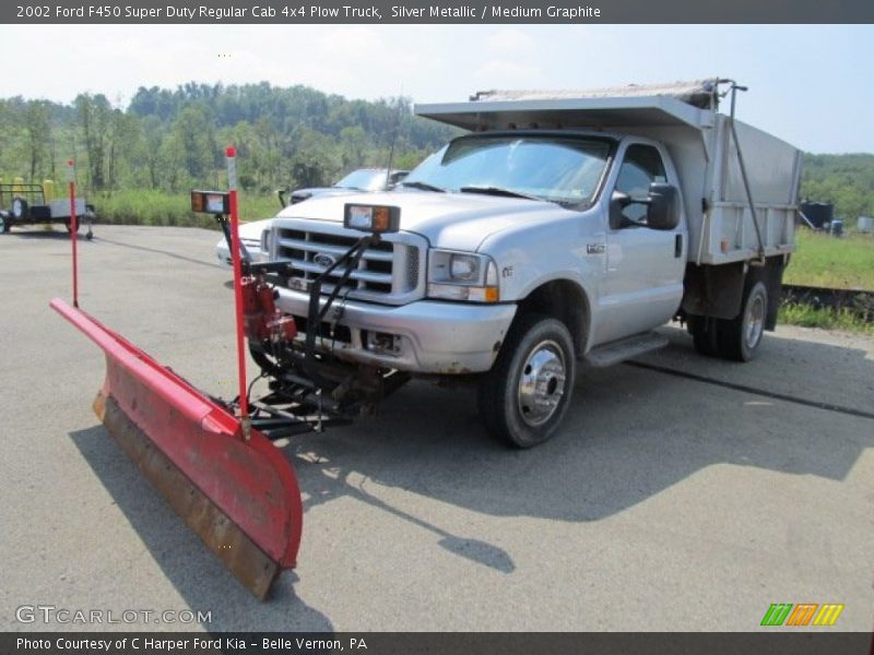 Silver Metallic / Medium Graphite 2002 Ford F450 Super Duty Regular Cab 4x4 Plow Truck