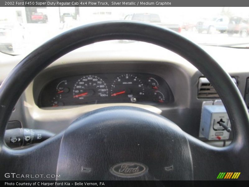 Silver Metallic / Medium Graphite 2002 Ford F450 Super Duty Regular Cab 4x4 Plow Truck