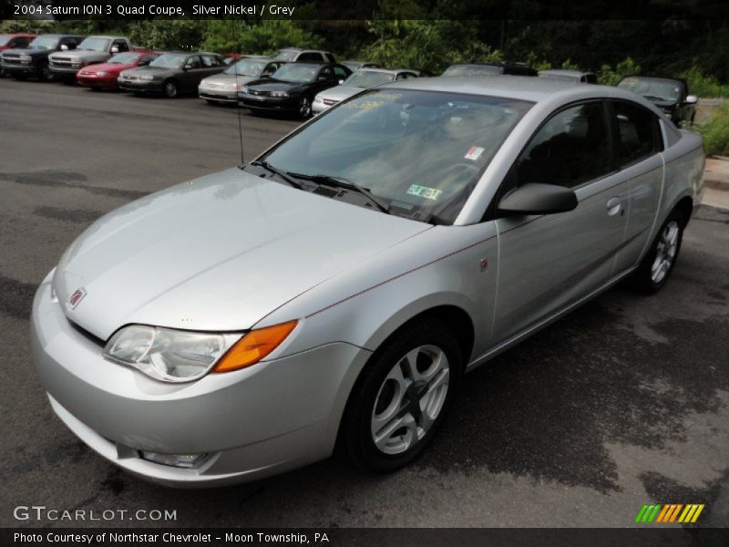 Silver Nickel / Grey 2004 Saturn ION 3 Quad Coupe