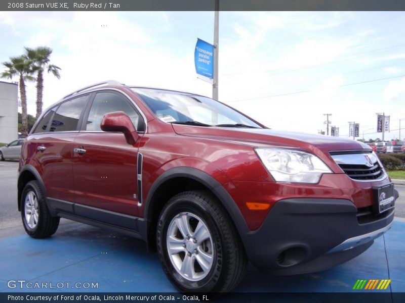 Ruby Red / Tan 2008 Saturn VUE XE