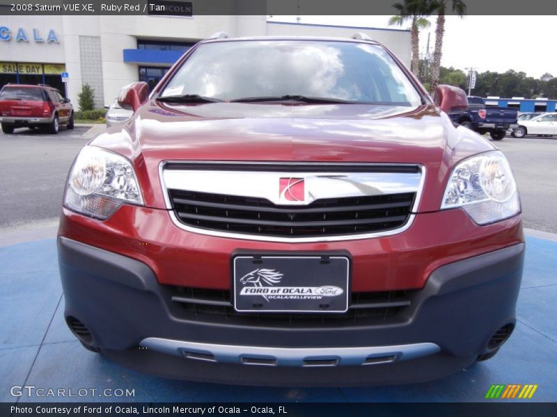 Ruby Red / Tan 2008 Saturn VUE XE