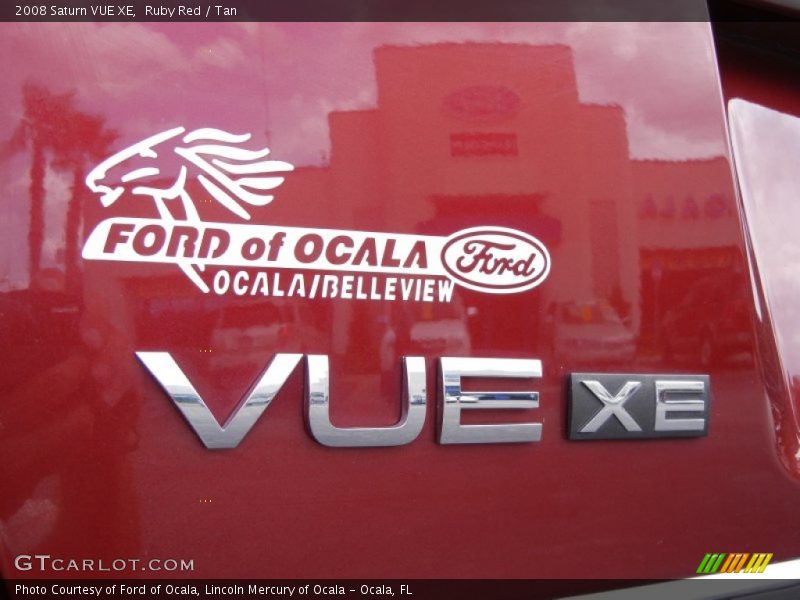 Ruby Red / Tan 2008 Saturn VUE XE