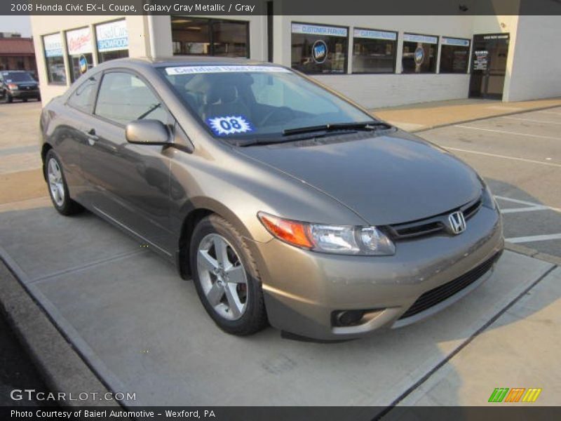 Galaxy Gray Metallic / Gray 2008 Honda Civic EX-L Coupe
