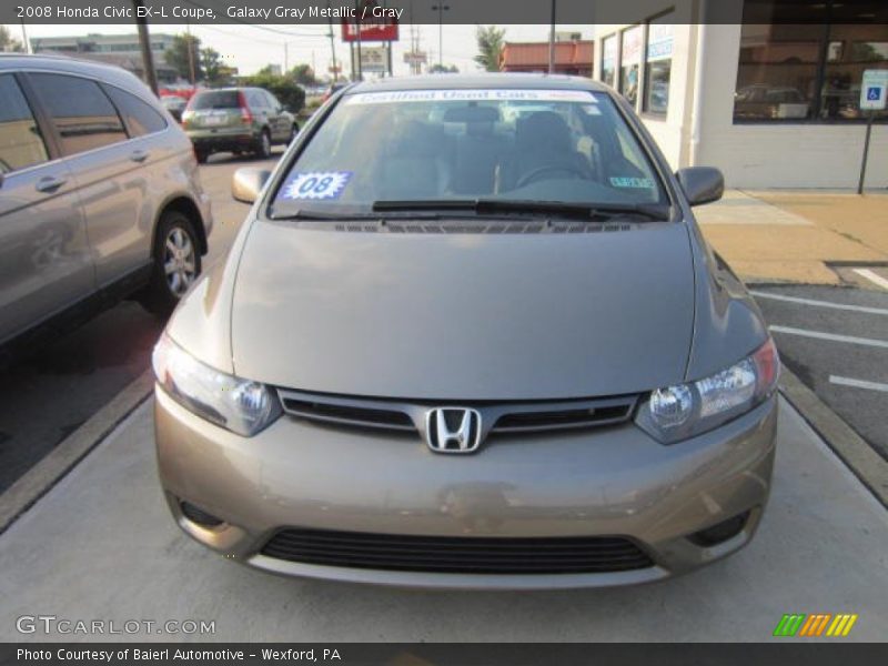 Galaxy Gray Metallic / Gray 2008 Honda Civic EX-L Coupe