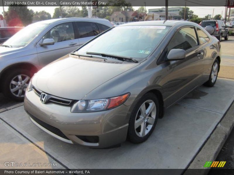 Galaxy Gray Metallic / Gray 2008 Honda Civic EX-L Coupe