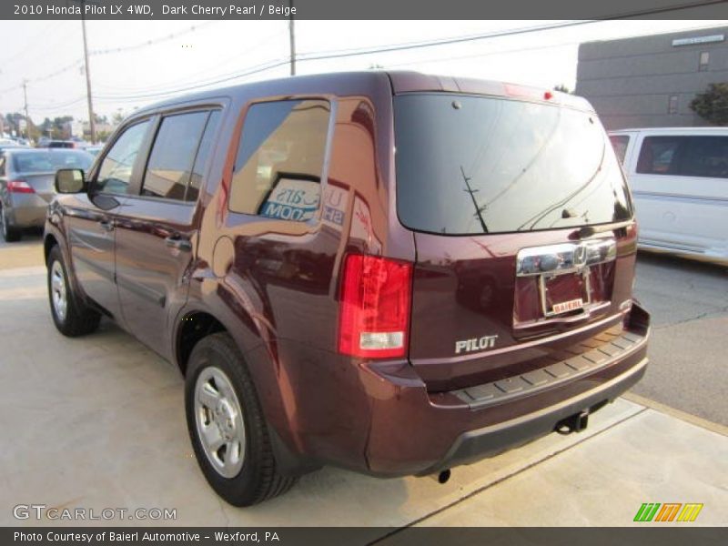 Dark Cherry Pearl / Beige 2010 Honda Pilot LX 4WD