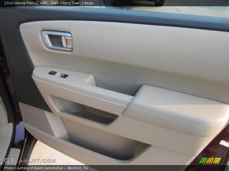 Dark Cherry Pearl / Beige 2010 Honda Pilot LX 4WD