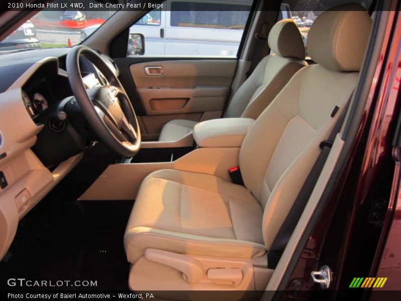 Dark Cherry Pearl / Beige 2010 Honda Pilot LX 4WD