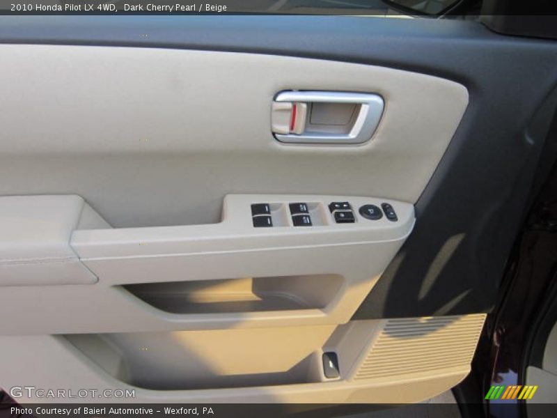 Dark Cherry Pearl / Beige 2010 Honda Pilot LX 4WD