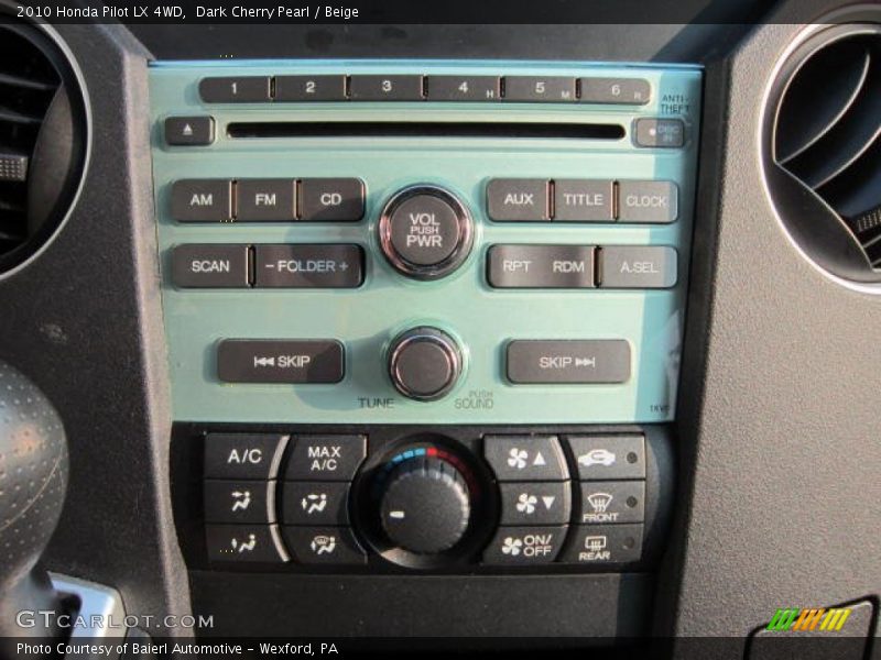 Controls of 2010 Pilot LX 4WD