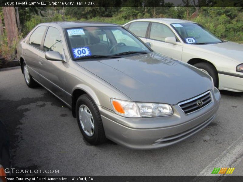 Graphite Gray Pearl / Oak 2000 Toyota Camry LE