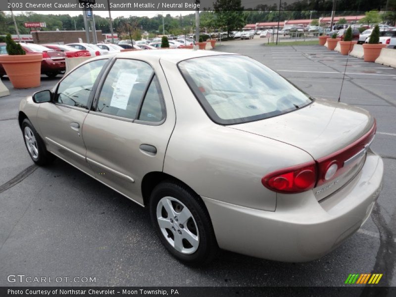 Sandrift Metallic / Neutral Beige 2003 Chevrolet Cavalier LS Sedan