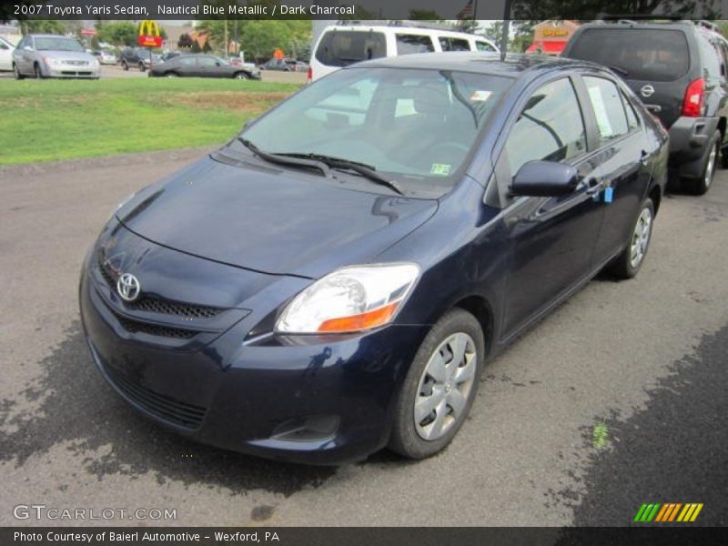Nautical Blue Metallic / Dark Charcoal 2007 Toyota Yaris Sedan