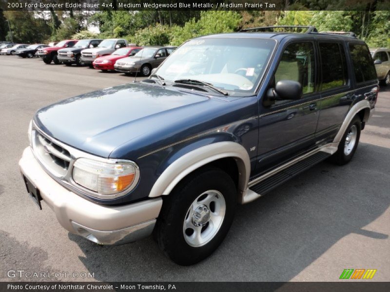 Medium Wedgewood Blue Metallic / Medium Prairie Tan 2001 Ford Explorer Eddie Bauer 4x4