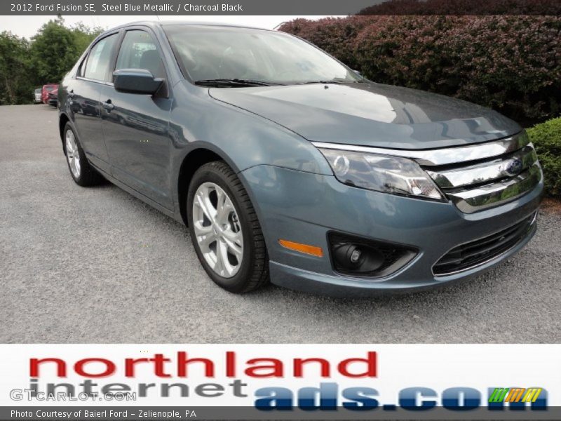 Steel Blue Metallic / Charcoal Black 2012 Ford Fusion SE