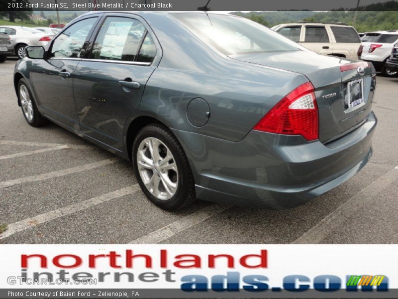 Steel Blue Metallic / Charcoal Black 2012 Ford Fusion SE
