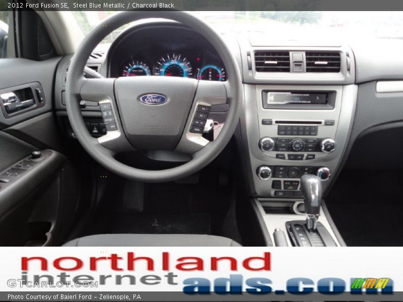 Steel Blue Metallic / Charcoal Black 2012 Ford Fusion SE