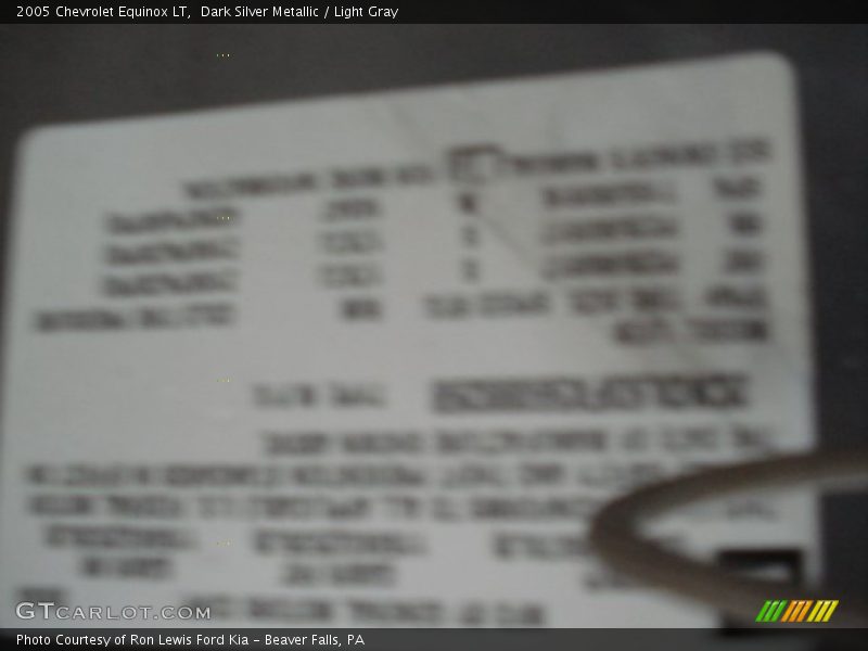 Dark Silver Metallic / Light Gray 2005 Chevrolet Equinox LT