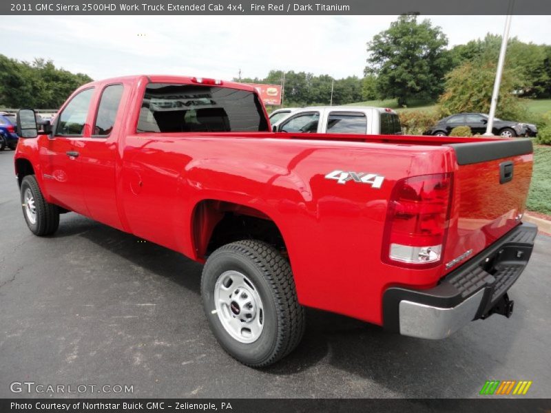 Fire Red / Dark Titanium 2011 GMC Sierra 2500HD Work Truck Extended Cab 4x4