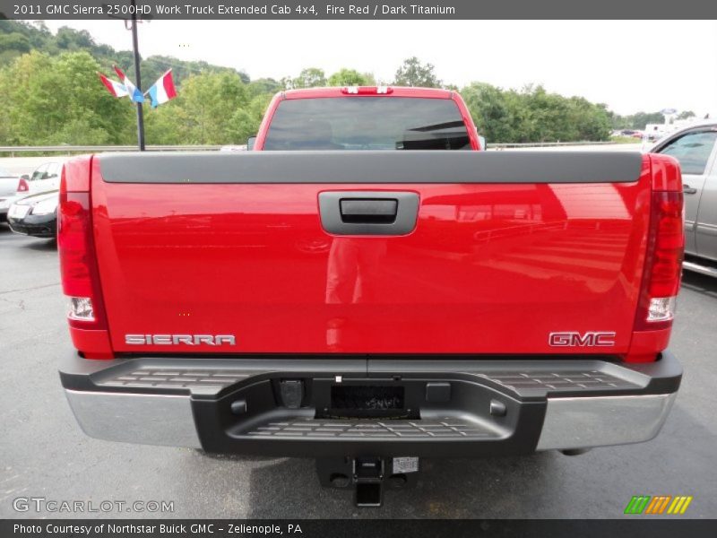 Fire Red / Dark Titanium 2011 GMC Sierra 2500HD Work Truck Extended Cab 4x4