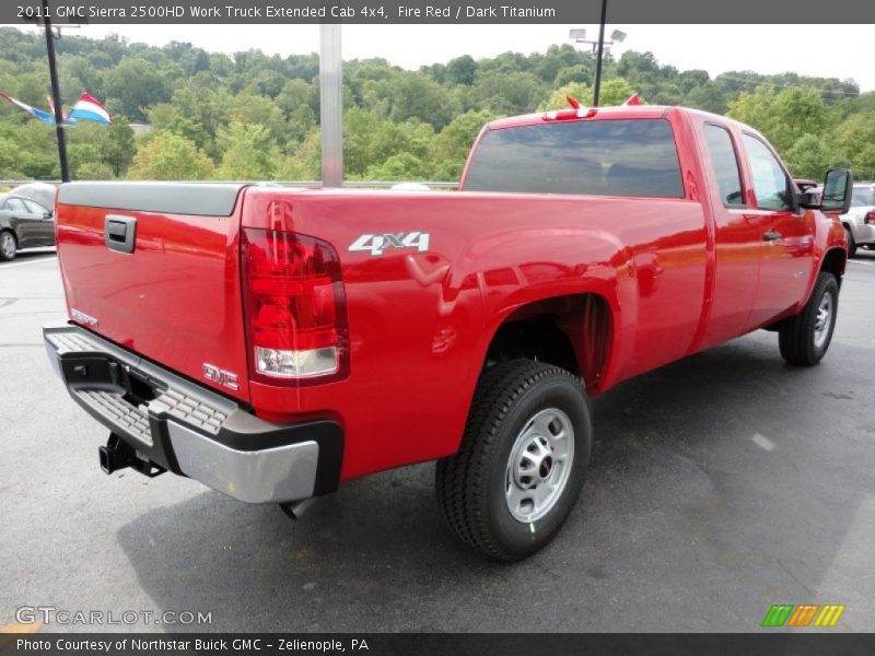 Fire Red / Dark Titanium 2011 GMC Sierra 2500HD Work Truck Extended Cab 4x4