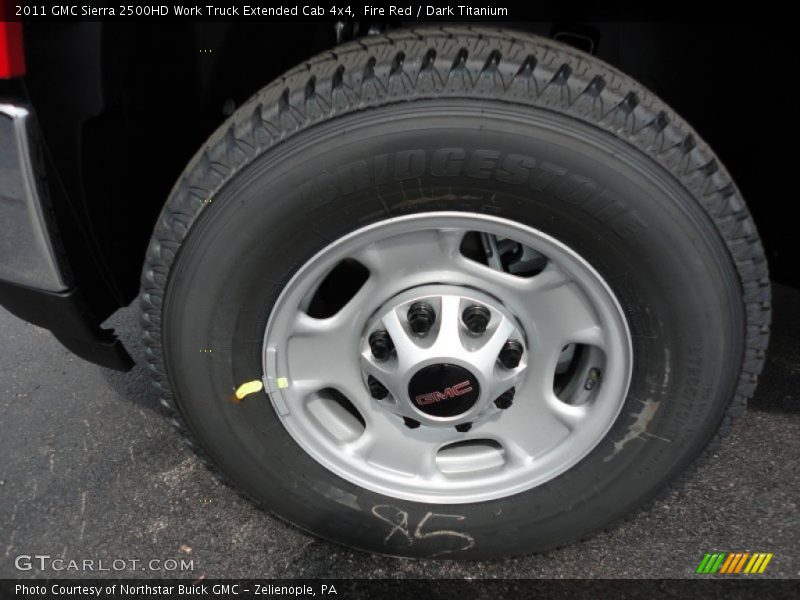 Fire Red / Dark Titanium 2011 GMC Sierra 2500HD Work Truck Extended Cab 4x4