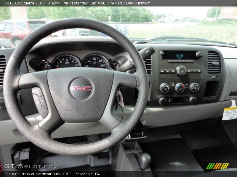 Fire Red / Dark Titanium 2011 GMC Sierra 2500HD Work Truck Extended Cab 4x4
