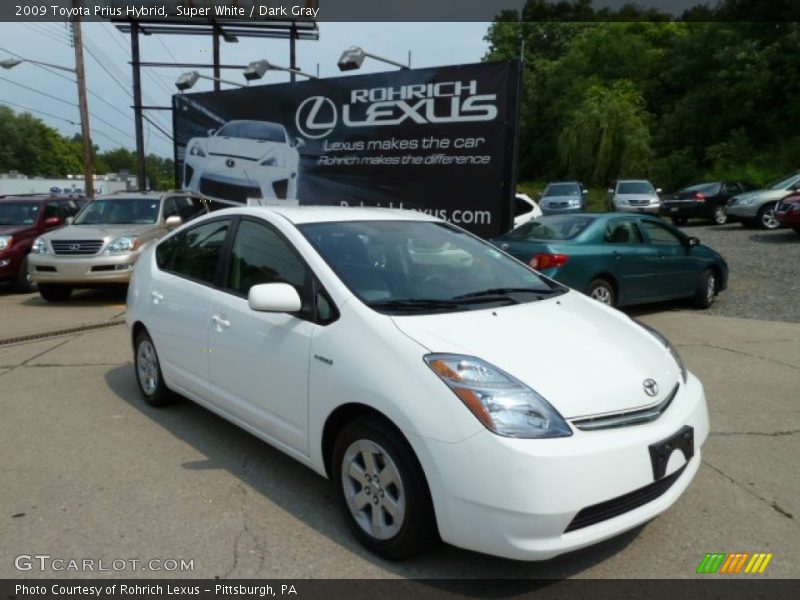 Super White / Dark Gray 2009 Toyota Prius Hybrid