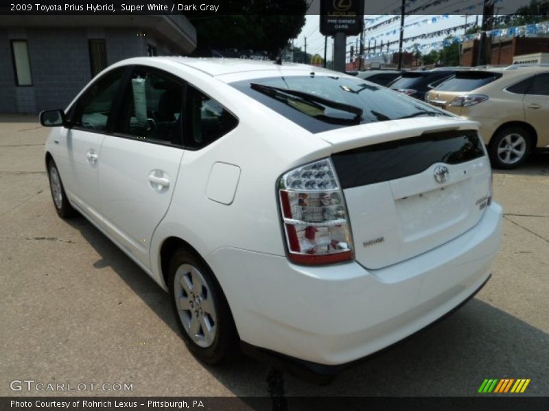 Super White / Dark Gray 2009 Toyota Prius Hybrid