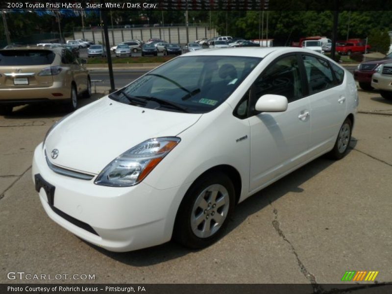 Super White / Dark Gray 2009 Toyota Prius Hybrid
