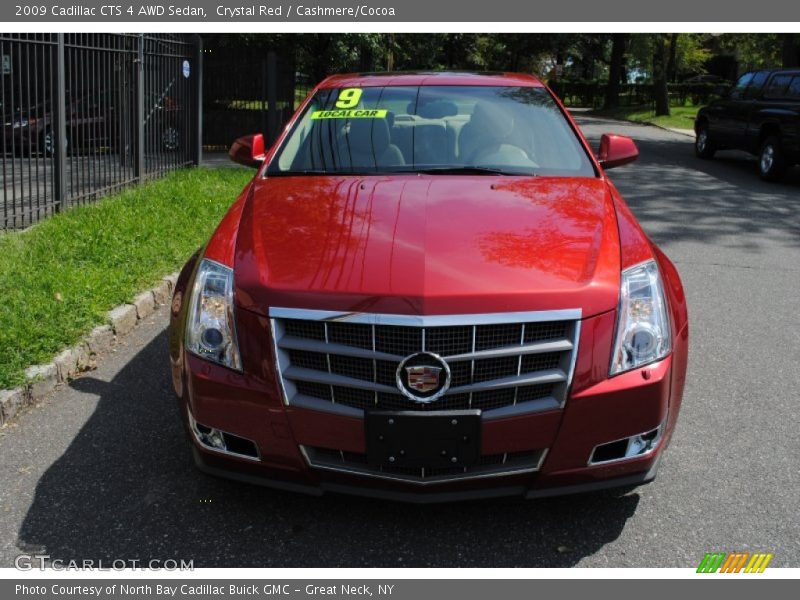 Crystal Red / Cashmere/Cocoa 2009 Cadillac CTS 4 AWD Sedan