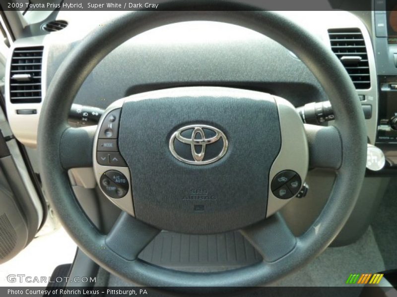 Super White / Dark Gray 2009 Toyota Prius Hybrid