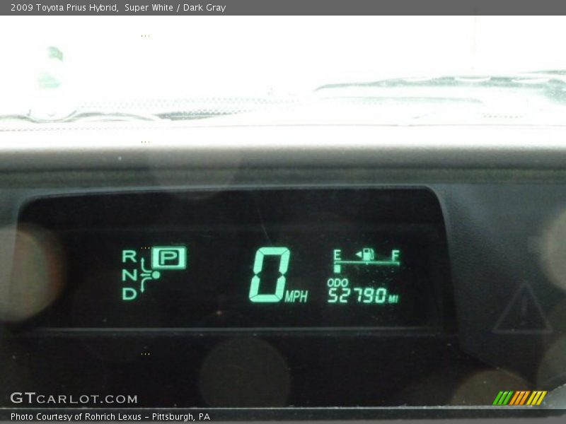 Super White / Dark Gray 2009 Toyota Prius Hybrid