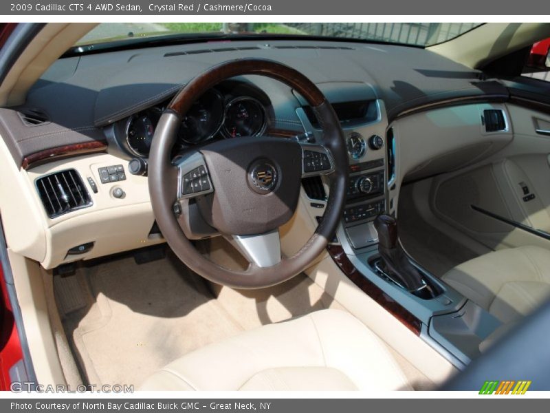 Crystal Red / Cashmere/Cocoa 2009 Cadillac CTS 4 AWD Sedan