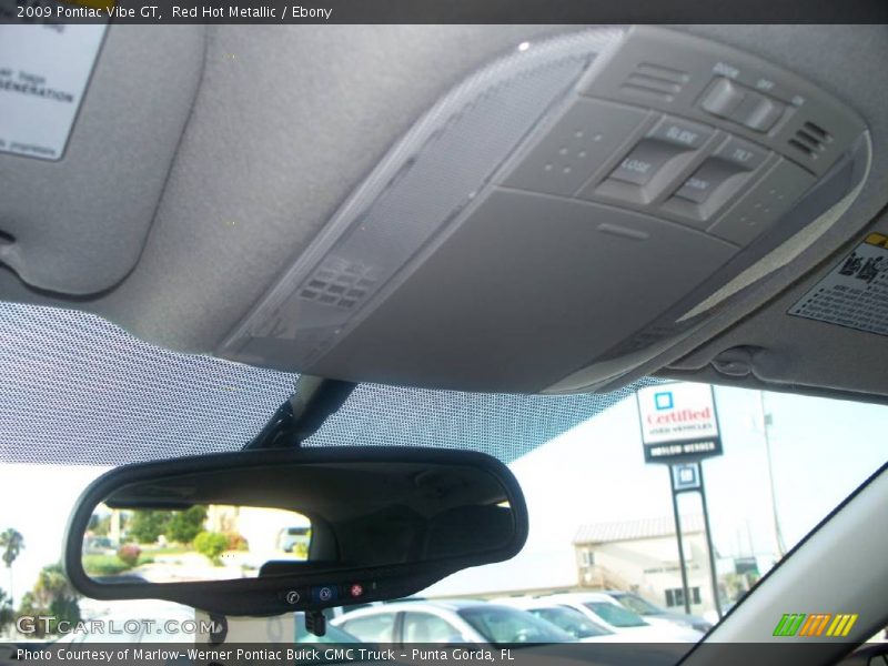 Red Hot Metallic / Ebony 2009 Pontiac Vibe GT