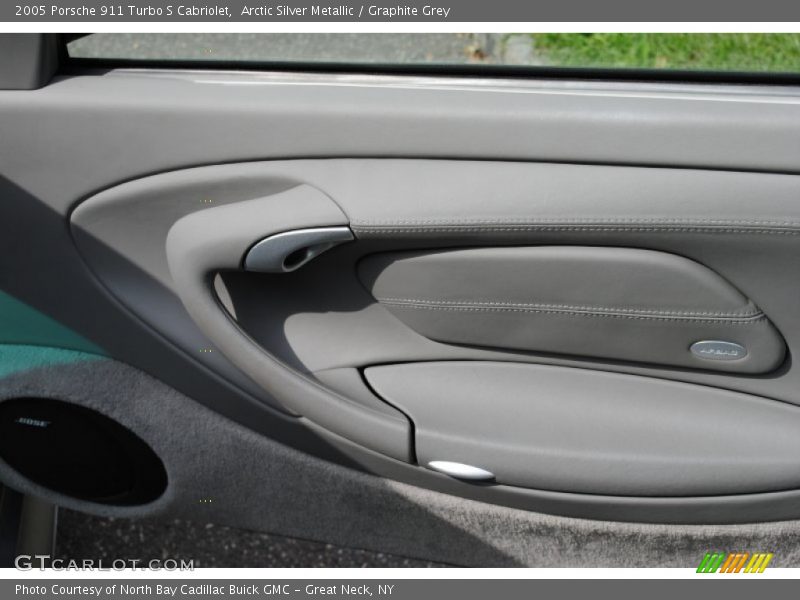 Arctic Silver Metallic / Graphite Grey 2005 Porsche 911 Turbo S Cabriolet
