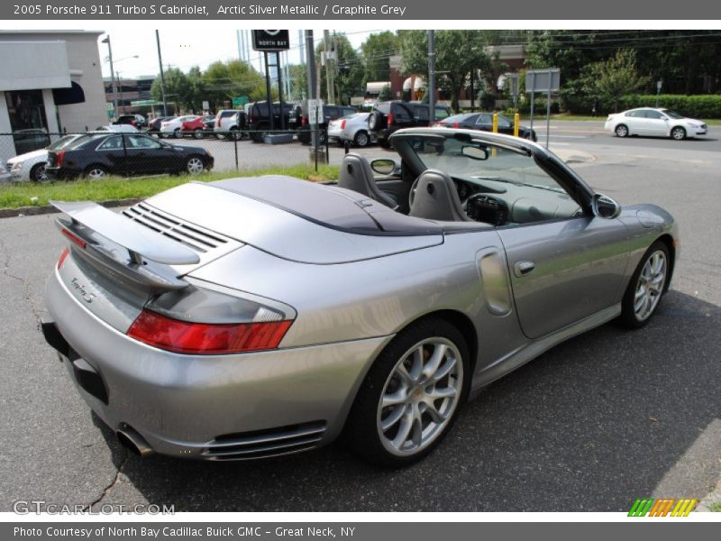 Arctic Silver Metallic / Graphite Grey 2005 Porsche 911 Turbo S Cabriolet