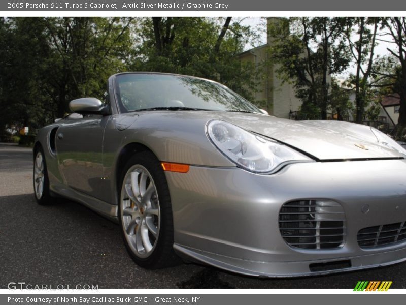 Arctic Silver Metallic / Graphite Grey 2005 Porsche 911 Turbo S Cabriolet