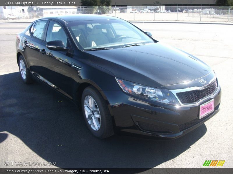 Ebony Black / Beige 2011 Kia Optima LX