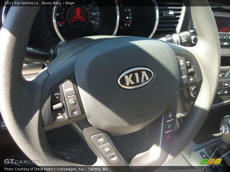 Ebony Black / Beige 2011 Kia Optima LX