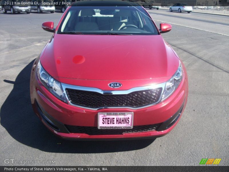 Spicy Red / Beige 2011 Kia Optima EX