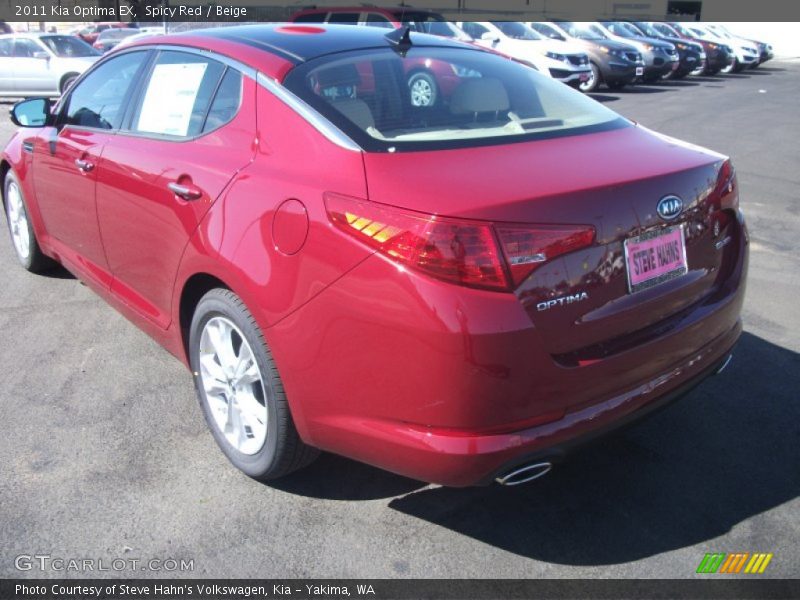 Spicy Red / Beige 2011 Kia Optima EX
