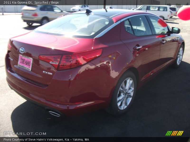 Spicy Red / Beige 2011 Kia Optima EX