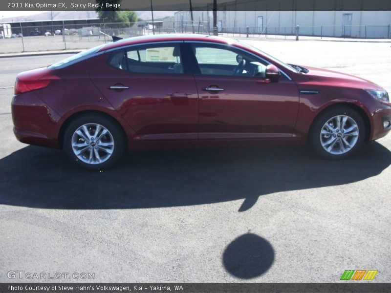 Spicy Red / Beige 2011 Kia Optima EX